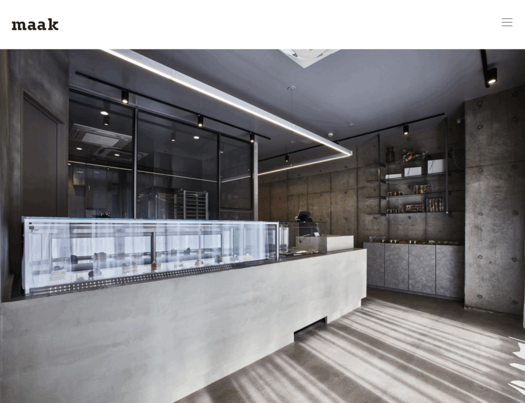 インテリアデザイン「maak.inc」 webサイト制作